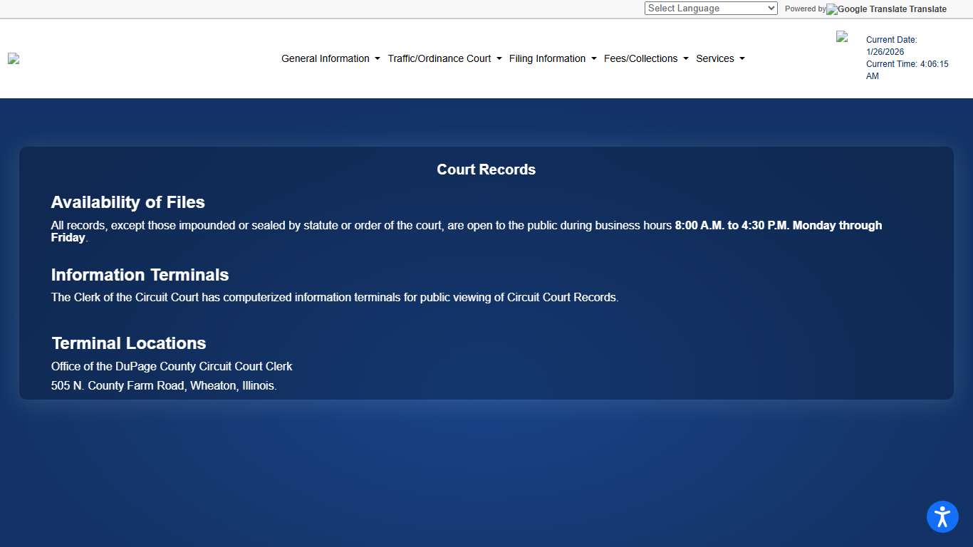 18TH JUDICIAL CIRCUIT COURT CLERK DUPAGE COUNTY ILLINOIS